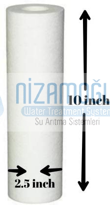 5 Mikron Sediment Spun Filtre 10 Adet