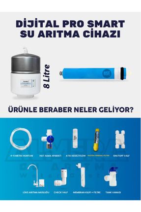 PurePro Smart Water 10 Aşama Analiz ekranı mineralli Pompalı su arıtma cihazı