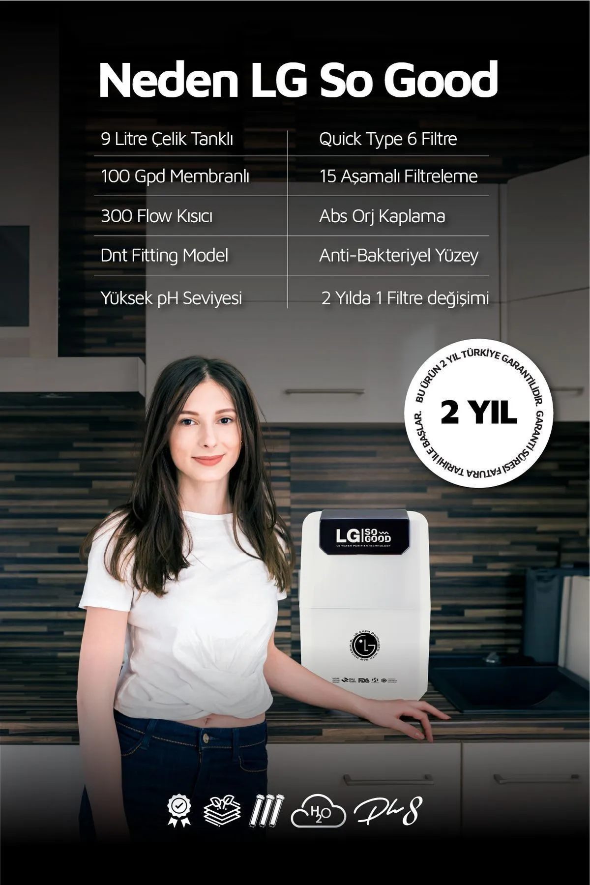 PUREPRO LG Purifier So Good Alkalin Su Arıtma Cihazı