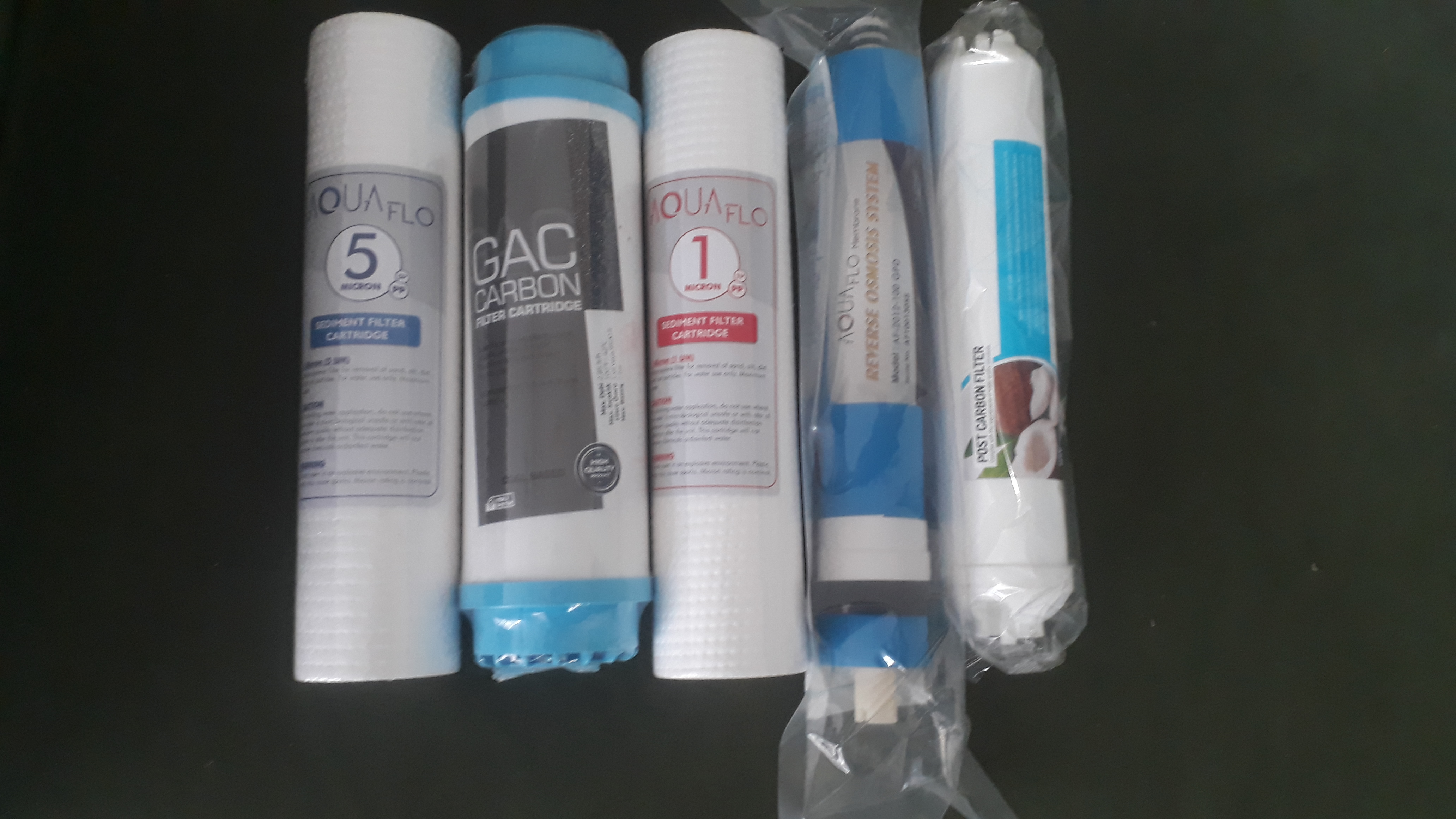 Black Açık Kasa 5li Yedek Filtre Seti, Az Atık, 100 gpd Membran