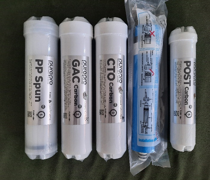 Puretech Membranlı Su Arıtma Filtresi Komple set 5li 