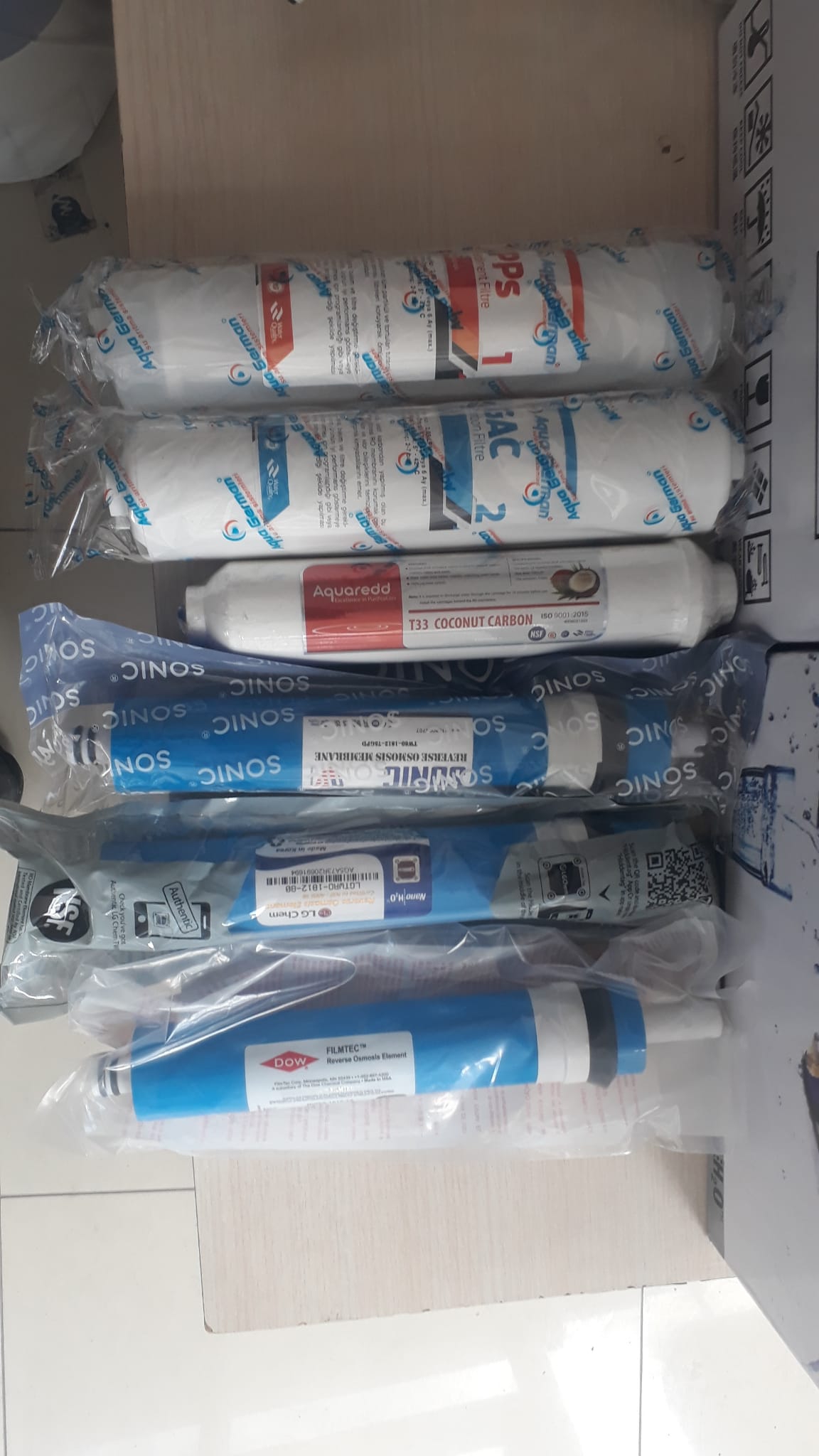 Yedek Su Arıtma Filtresi 4 lü Membran Seç