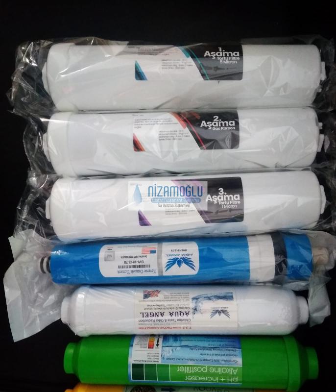 Kapalı Kasa Su Arıtma Cihazı Filtresi 6Lı USA Membranlı Set