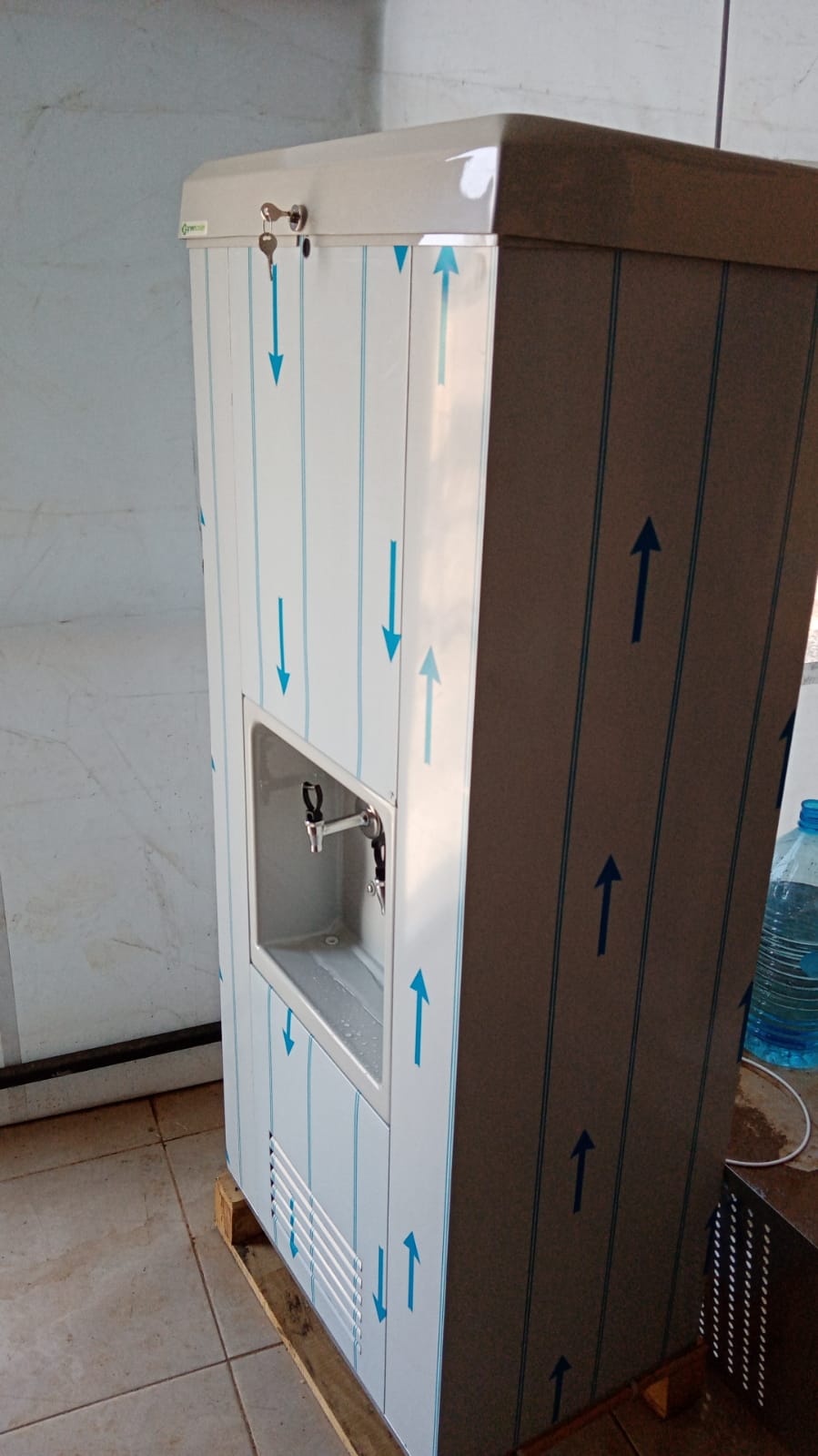 80 Litre Endüstriyel Su Sebili - Krom- Çift Musluk - Arıtma