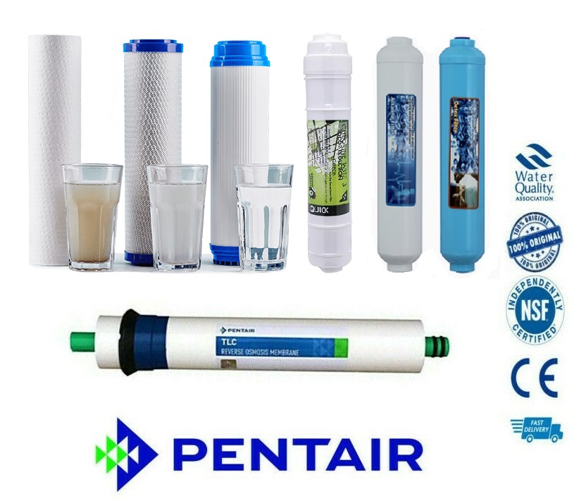 RO10 Alkali Detox 7li Filtre USA Pentair Pentek Membranlı