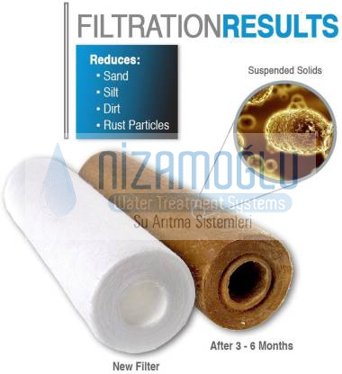 5 Mikron Sediment Spun Filtre 10 Adet