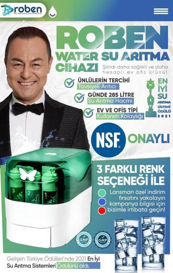 Roben Water NSF Belgeli Su Arıtma Cihazı Pompasız Ankara Montaj Dahil