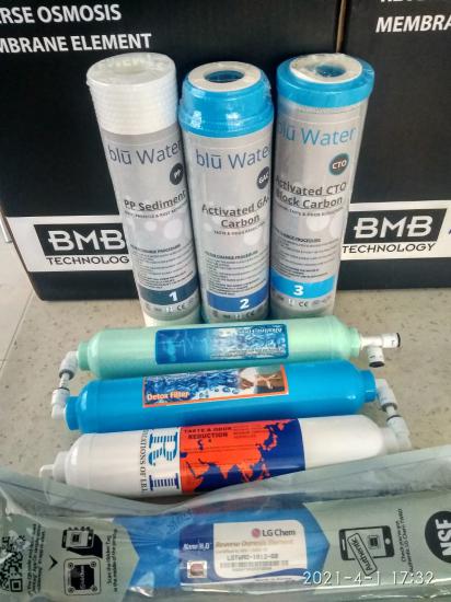 RO 10 Inch 7 Aşama Yedek Filtre Alkalin +Detox NSF LG Membran