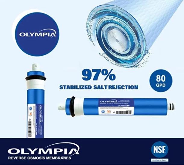 80 Gpd RO Membran NSF, SGS Onaylı Atık Kısıcı Flow Hediyeli
