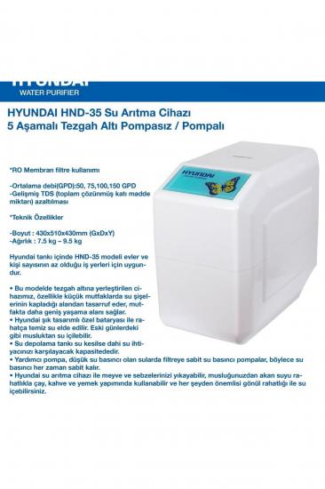 Hyundai Hnd-35 Su Arıtma Cihazı Pompalı Ücretsiz Montaj 