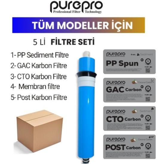 Aqua German Kaliteli Su Arıtma Filtresi 5 li Set Takım