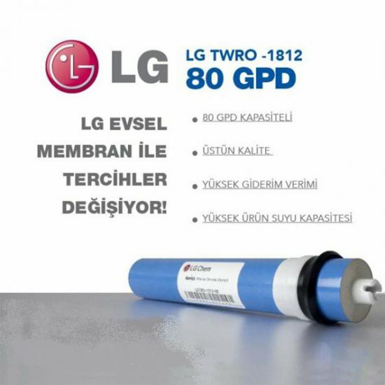 PUREPRO Ters Ozmoz Membran Filtre LG 80 GPD 5 Adet