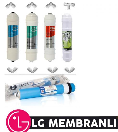 ORTİMAX Kasalı Su Arıtma Cihazı İnline 5 li Filtre Seti LG Premium