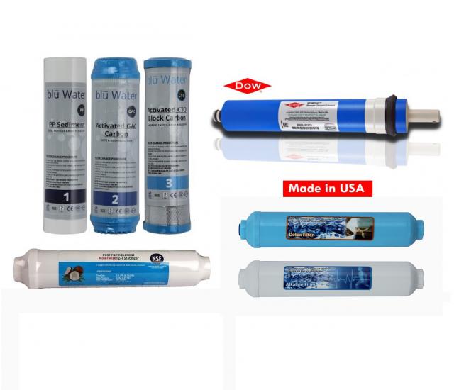 BMB RO10 9,5 inç 7li Filtre Seti FİLMTEC Membranlı Alkalin+ Detox