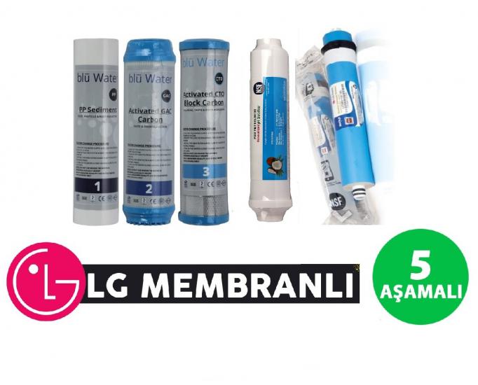 Reverse Osmosis, RO, 5li Filtre Seti, LG Membran, 5 Aşama, RO-10 5’Li Set