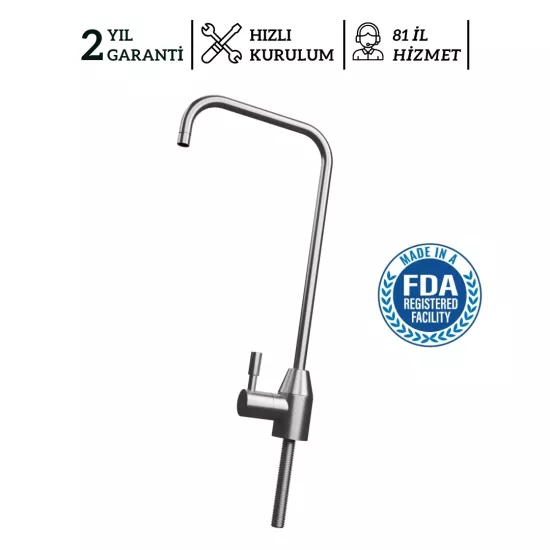 Arıtma Musluğu Ankastre Yüzey İnox KARE Musluk