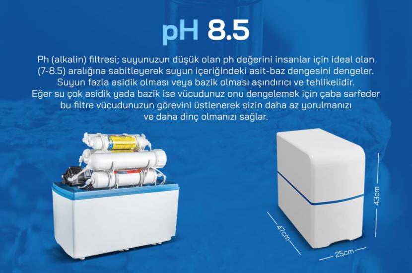 Aqua Şok Süper Alkali pH 8,5 Su Arıtma Cihazı (Montaj Dahil)