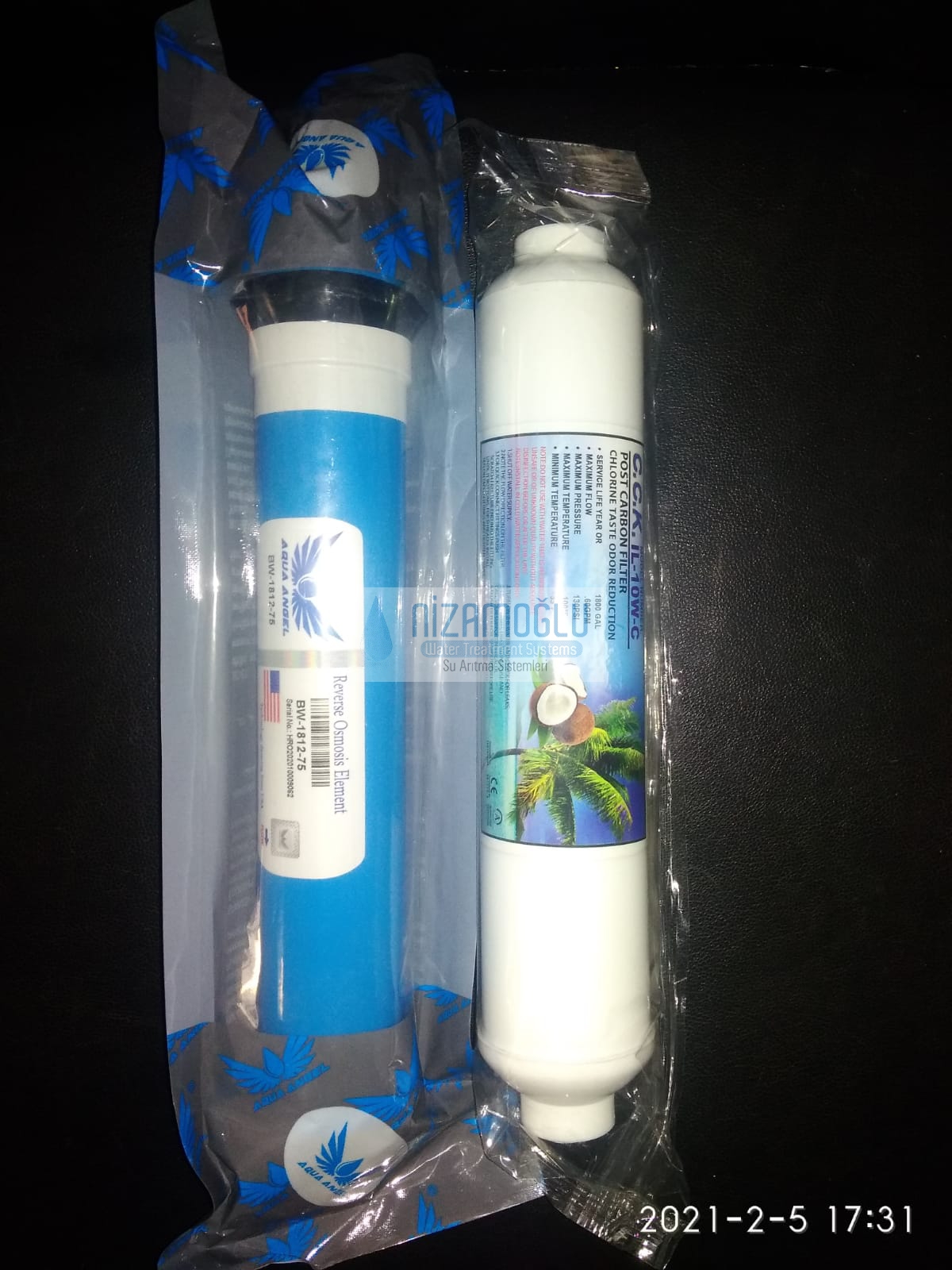 USA 75 GPD Membran Filtre +Tatlandırıcı Filtre 